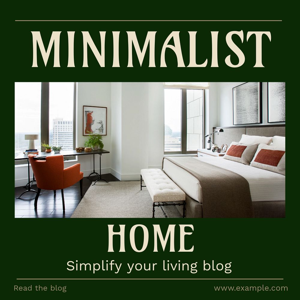 Minimalist style blog Facebook post template, editable social media ad