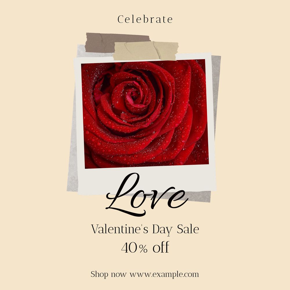 Celebrate love sale Facebook post template, editable social media ad