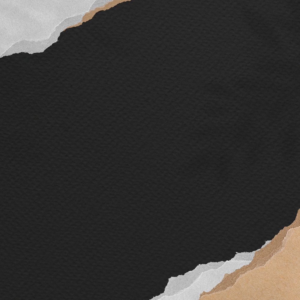 Black ripped paper border background, editable design