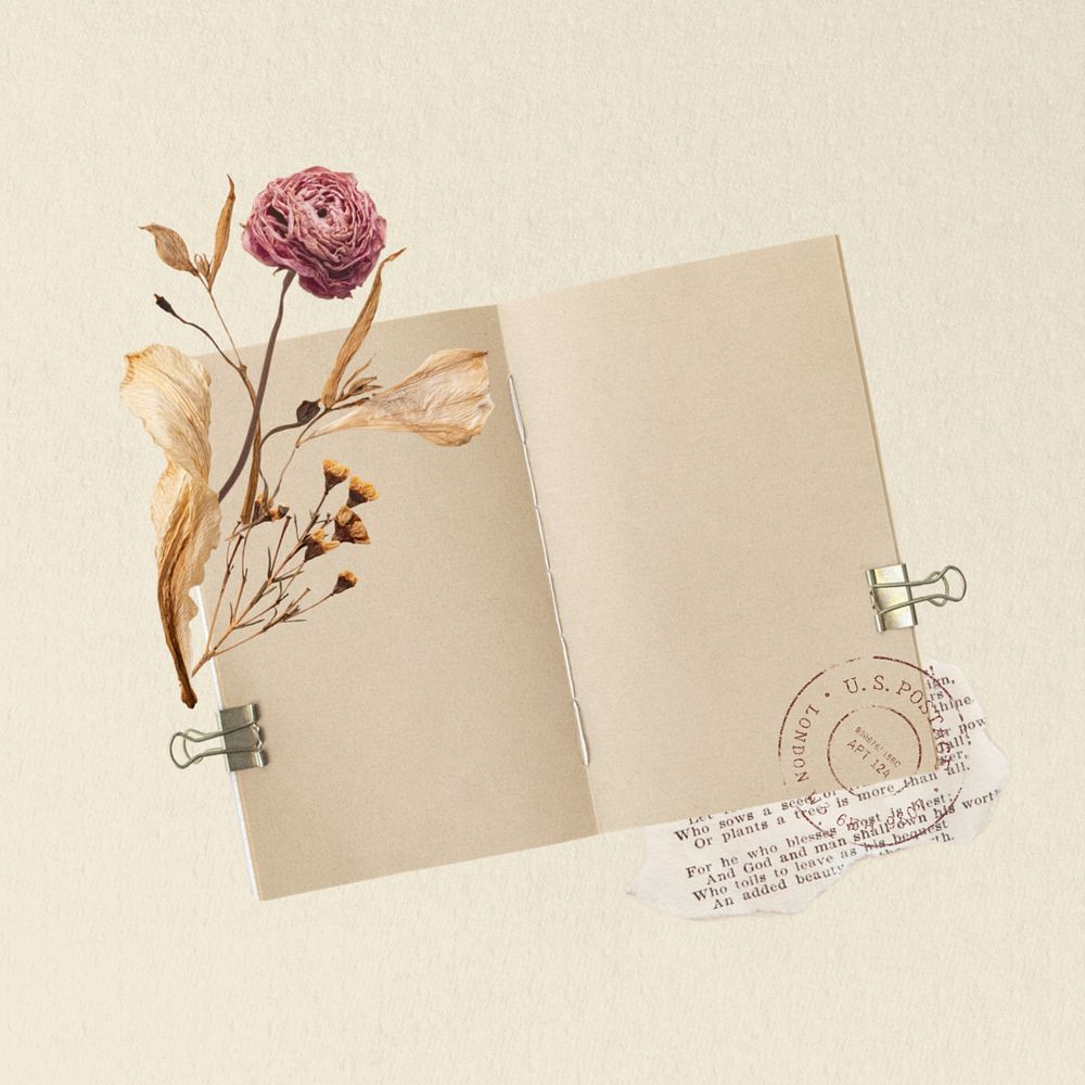 Autumn aesthetic vintage journal collage, editable design