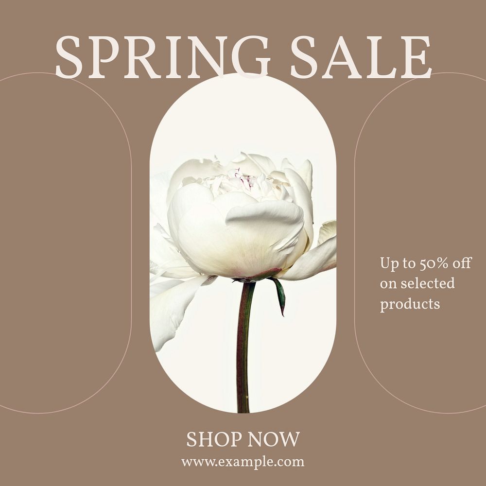 Spring sale Facebook post template, editable social media ad