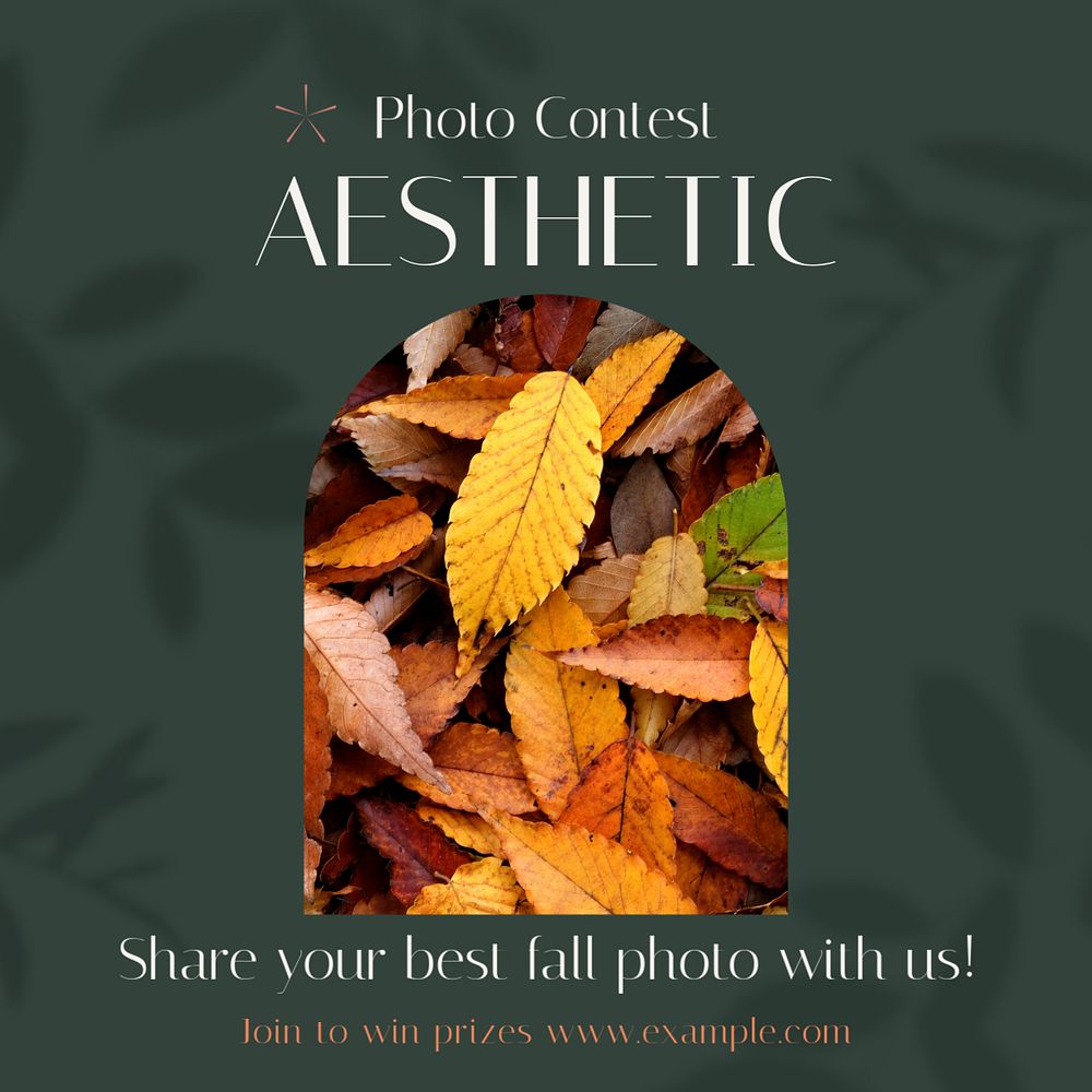 Aesthetic photo contest Facebook post template, editable social media ad