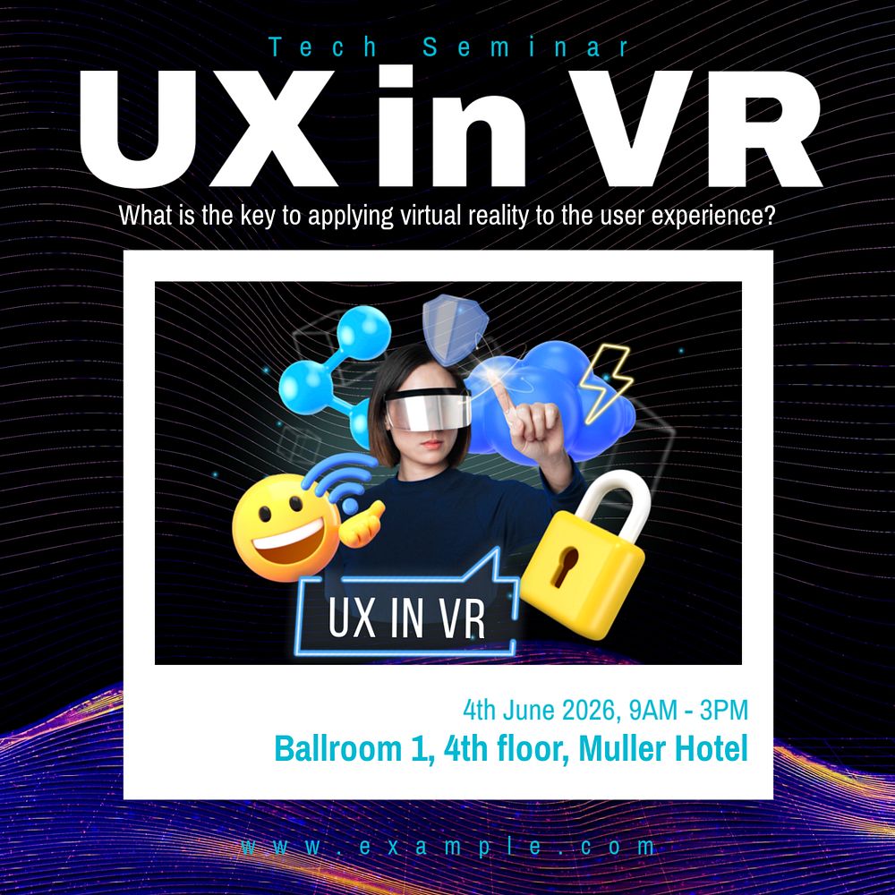 UX in VR Instagram post template