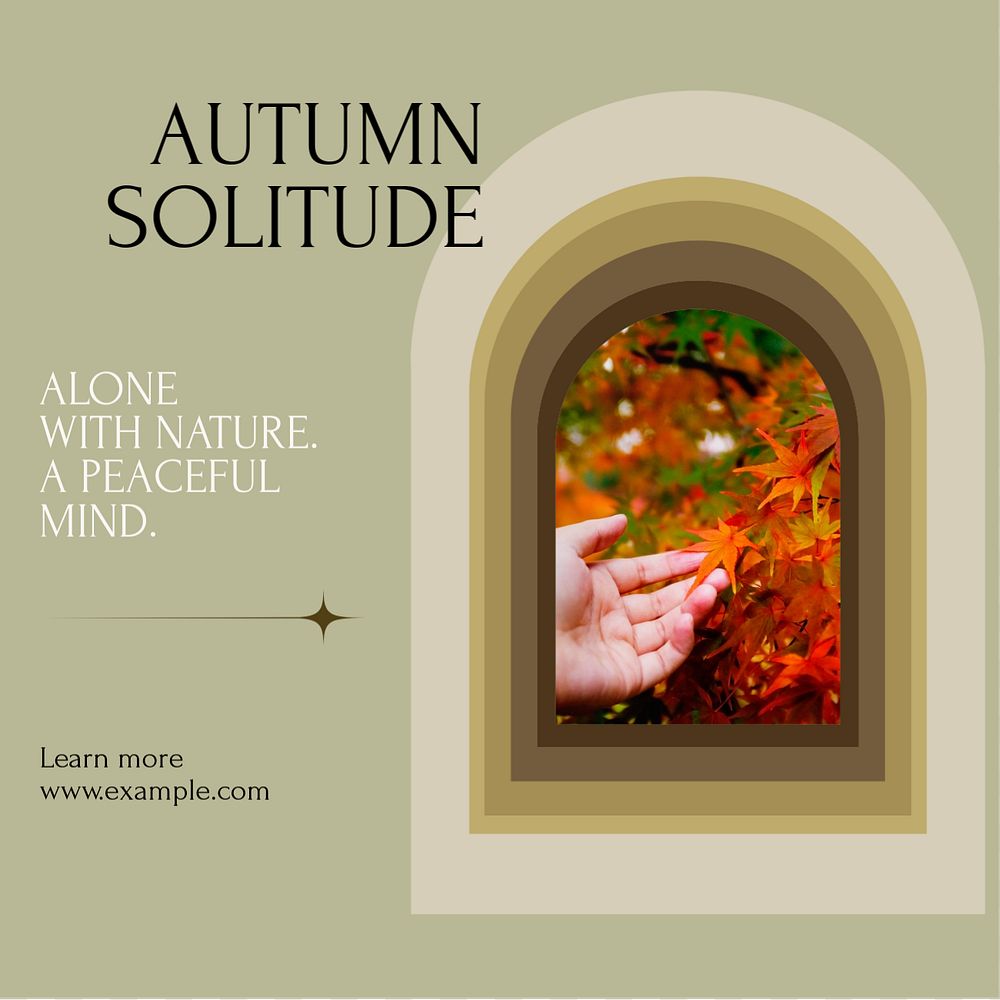 Autumn Facebook post template, editable social media ad