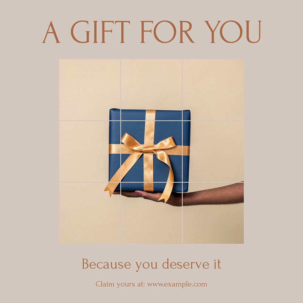 Free gift Facebook post template, editable social media ad