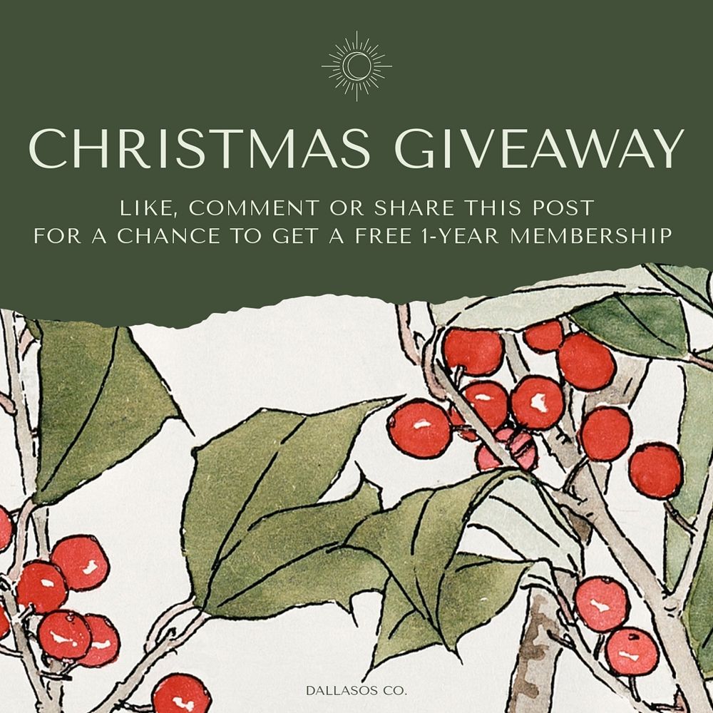 Christmas giveaway Facebook post template, editable social media ad