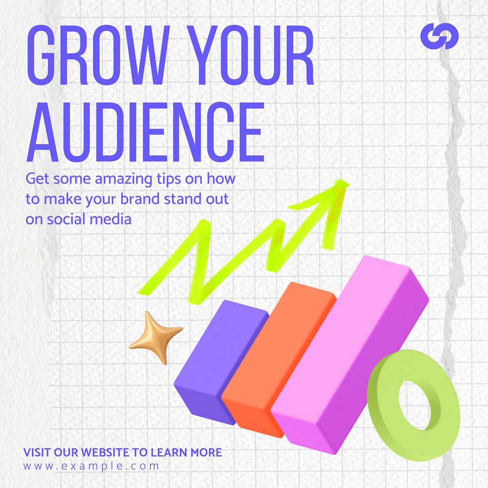 Audience strategy Instagram post template, editable text