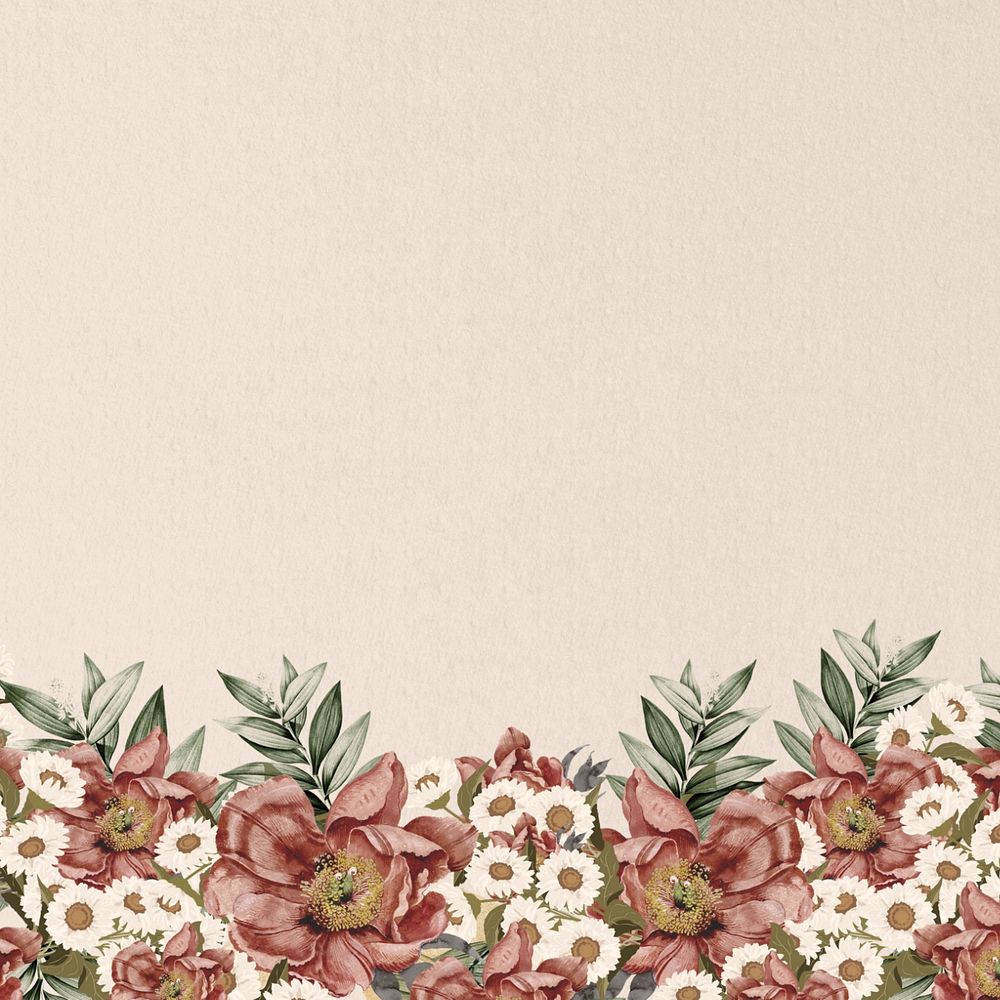 Vintage camellia flower background, beige | Premium Editable Design ...