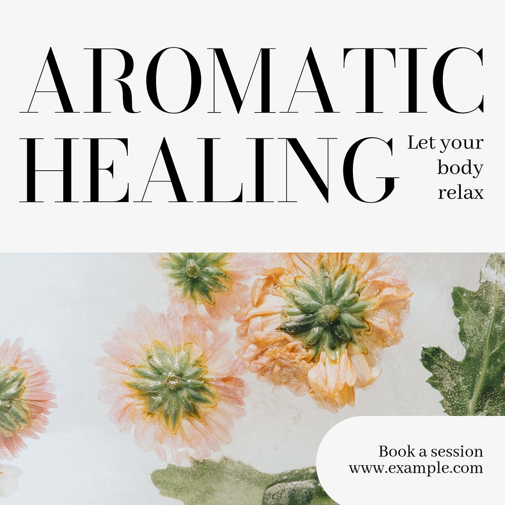 Aromatherapy Instagram post template, editable text