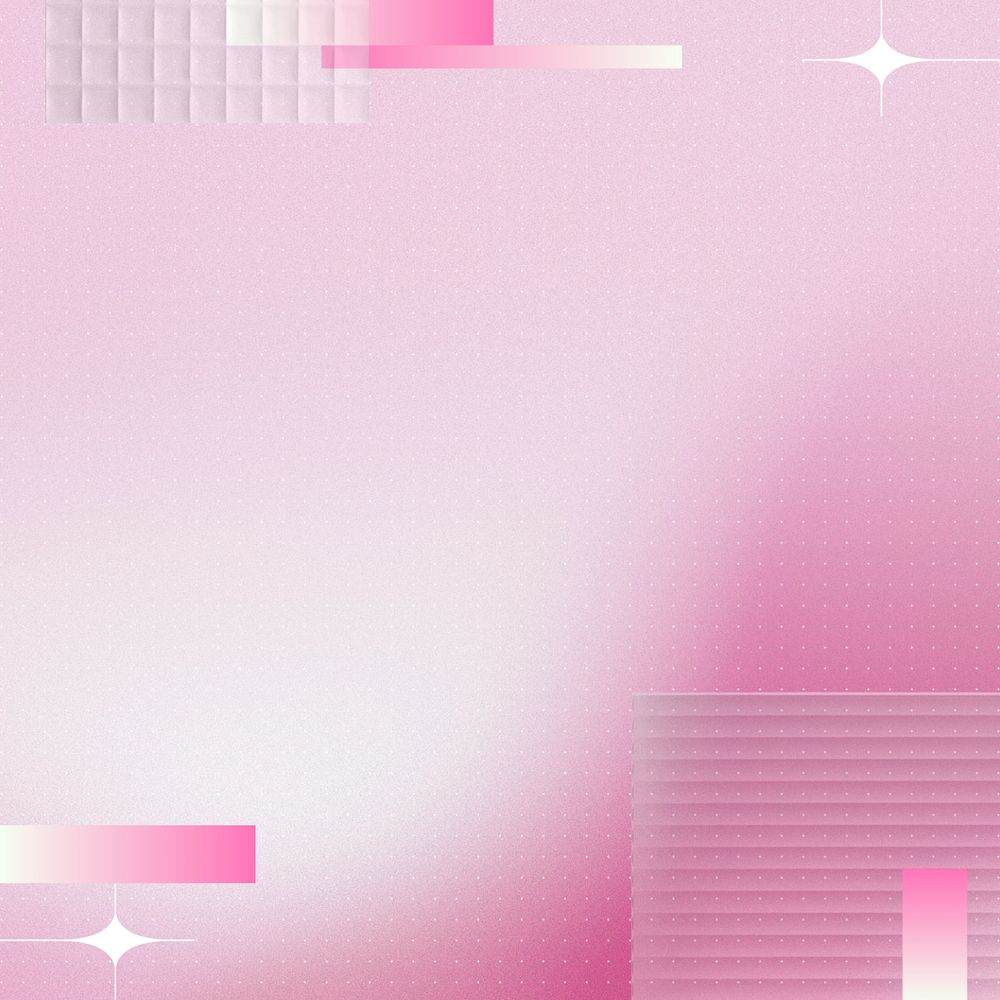 Pink gradient background, abstract geometric design, editable design