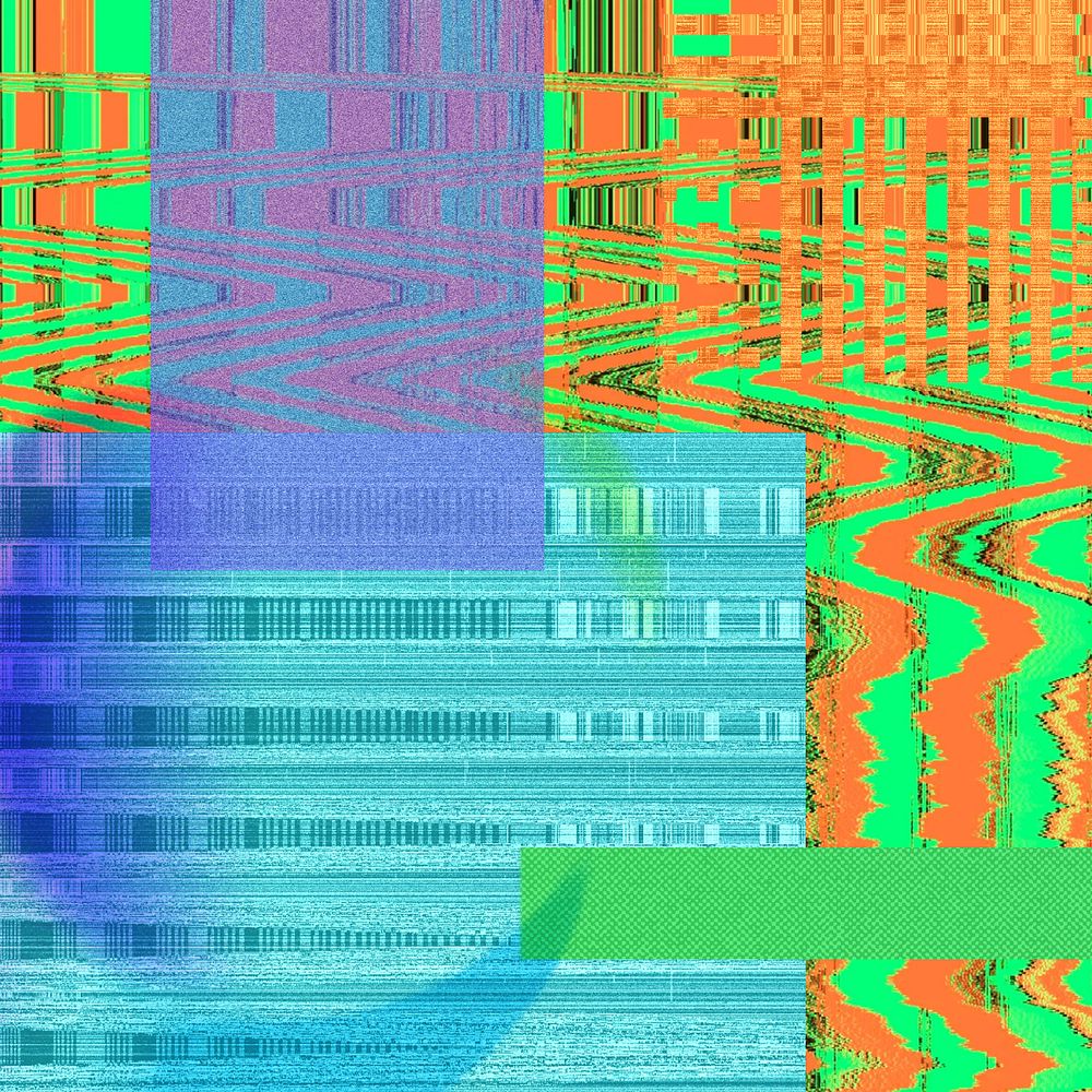 VHS glitch background, distortion effect, editable design