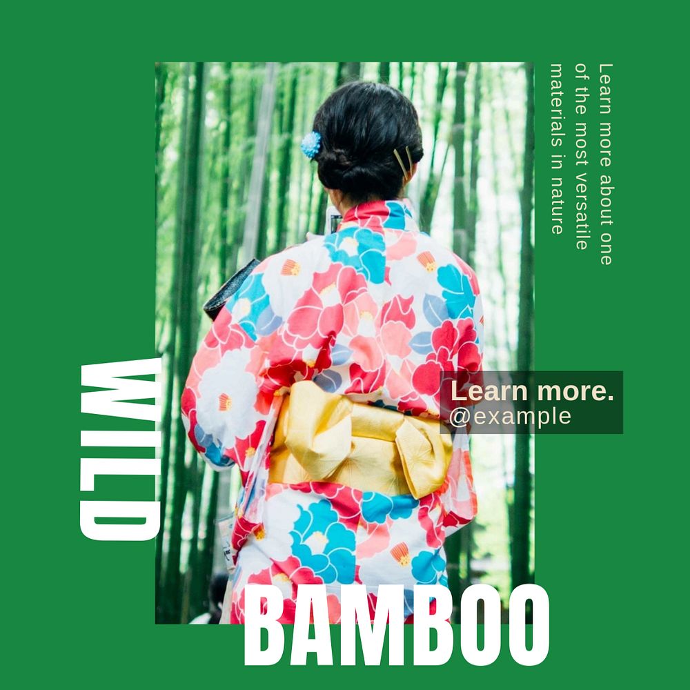 Bamboo template for social media post