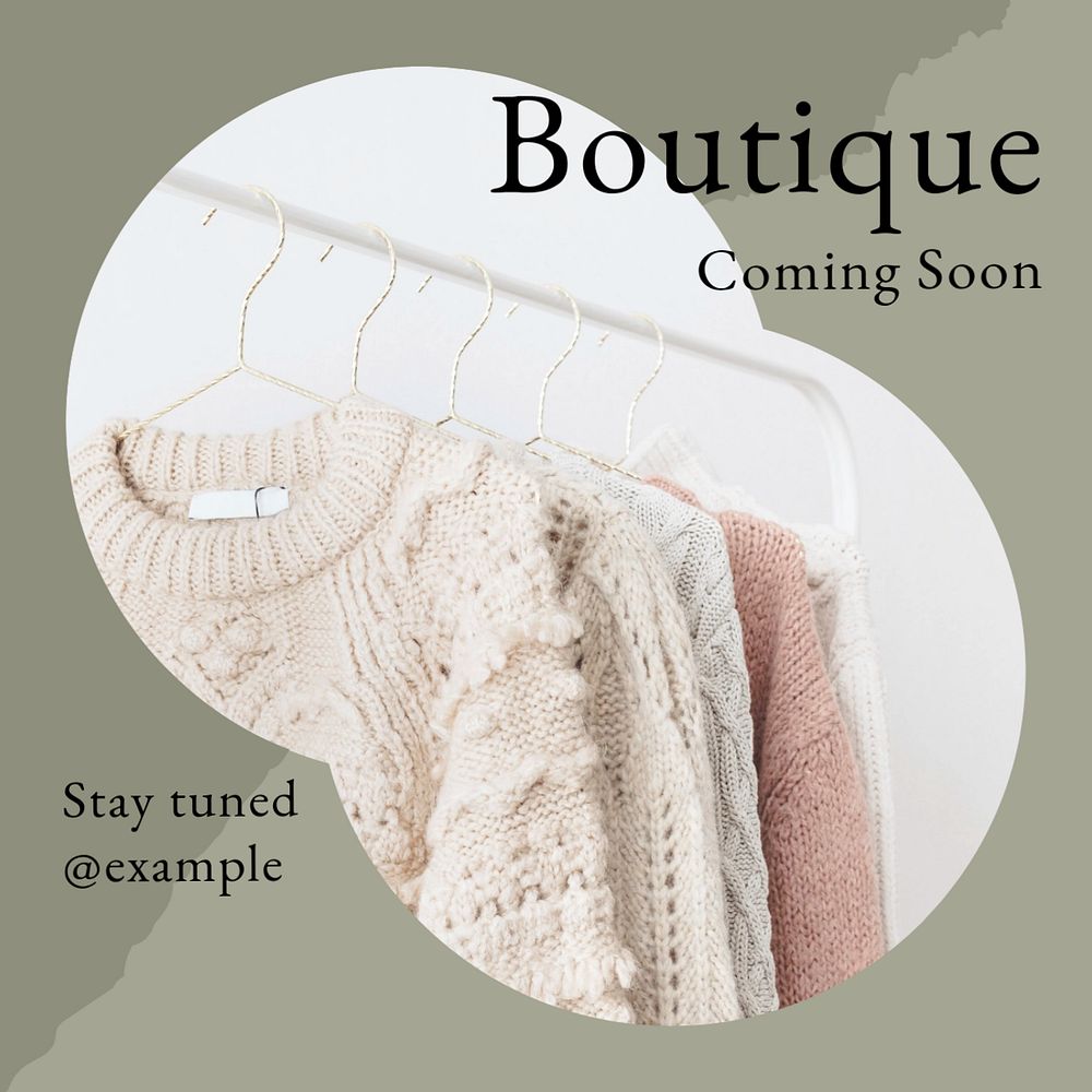 Boutique Facebook post template, editable social media ad