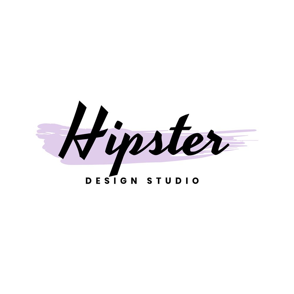 Pastel purple logo template, editable design