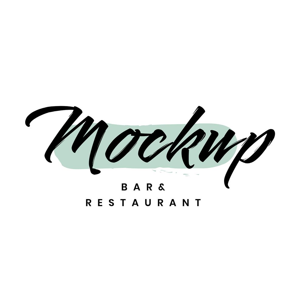 Pastel green logo template, editable design
