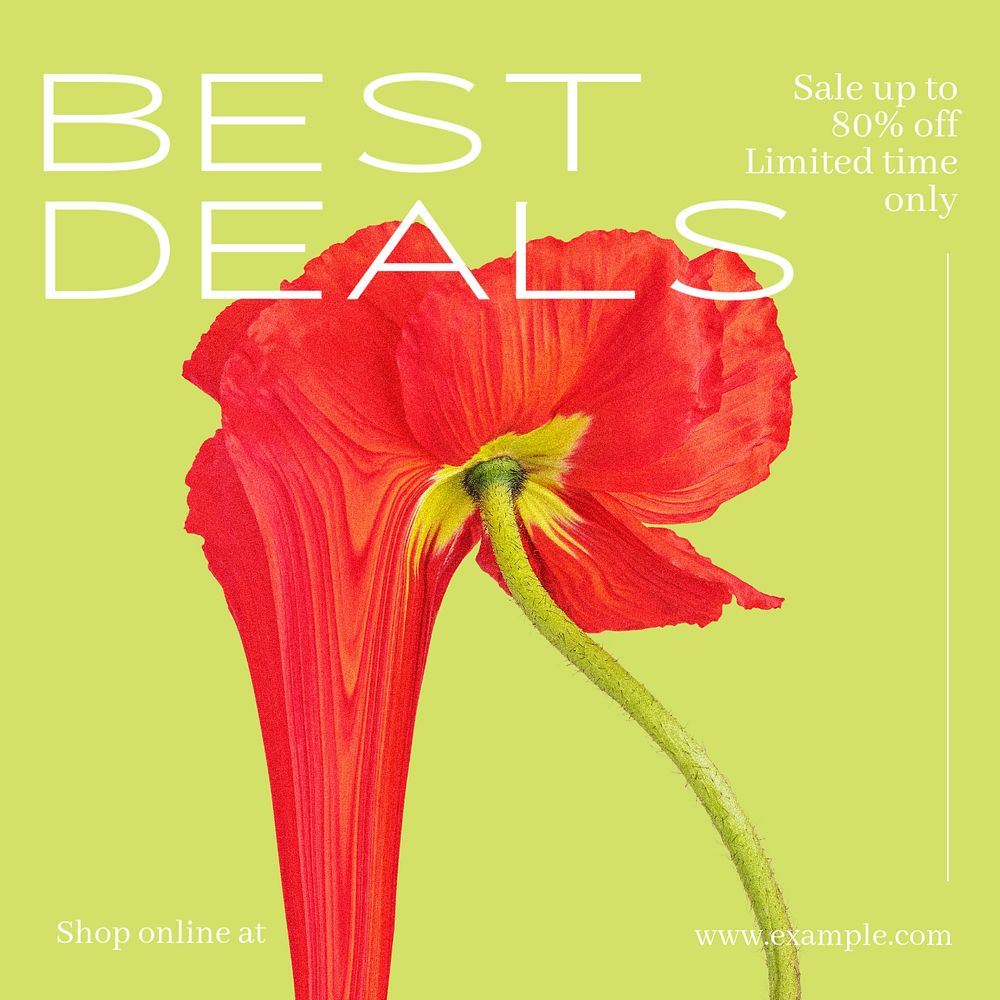 Best deals Instagram post template, editable text