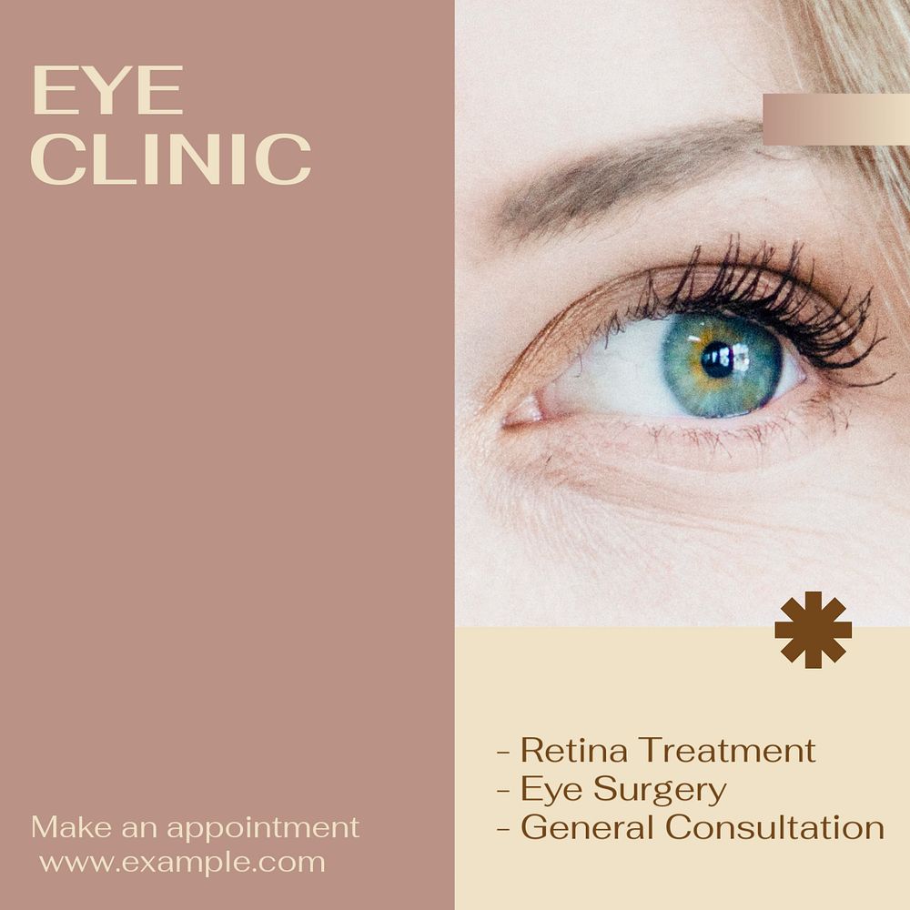 Eye clinic template for social media post