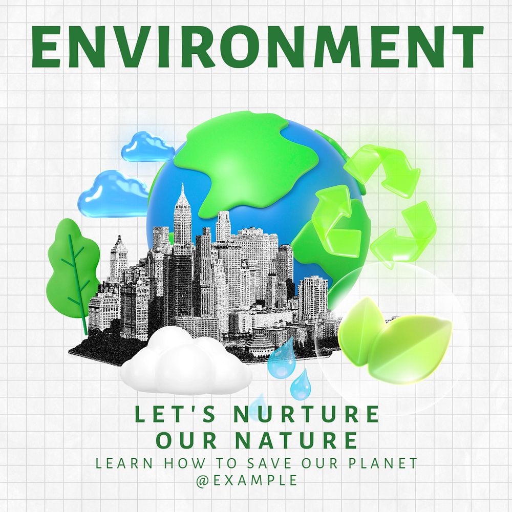 Environment environment template, editable design