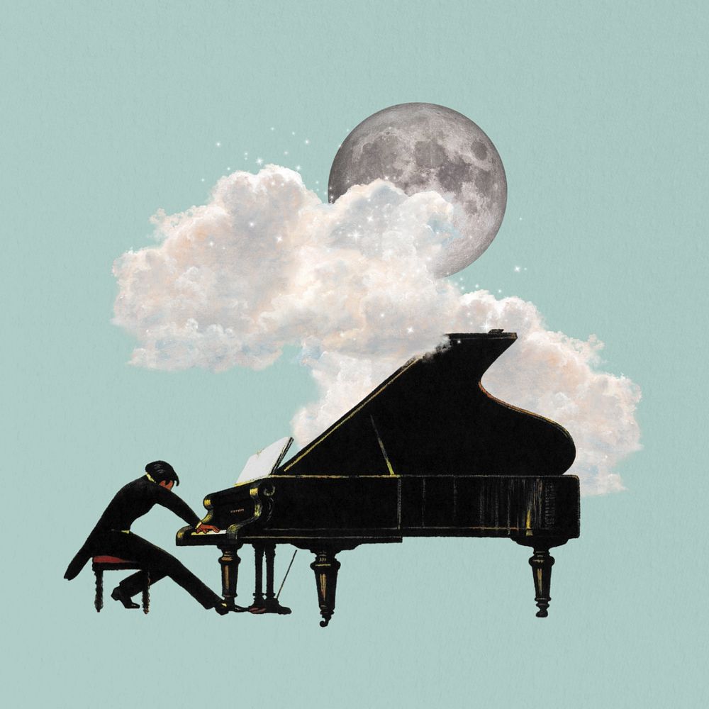 Pianist, editable classical music collage. Remixed by rawpixel.