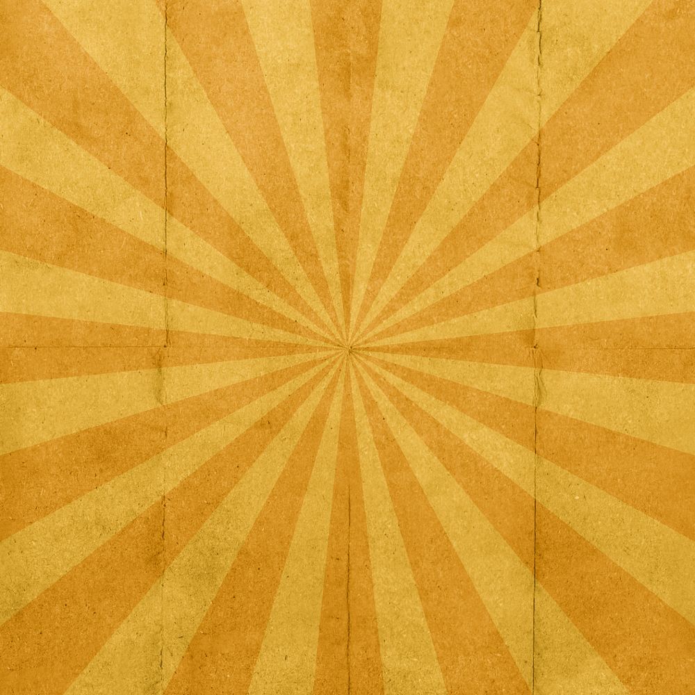 Yellow sun ray background, paper textured, editable design