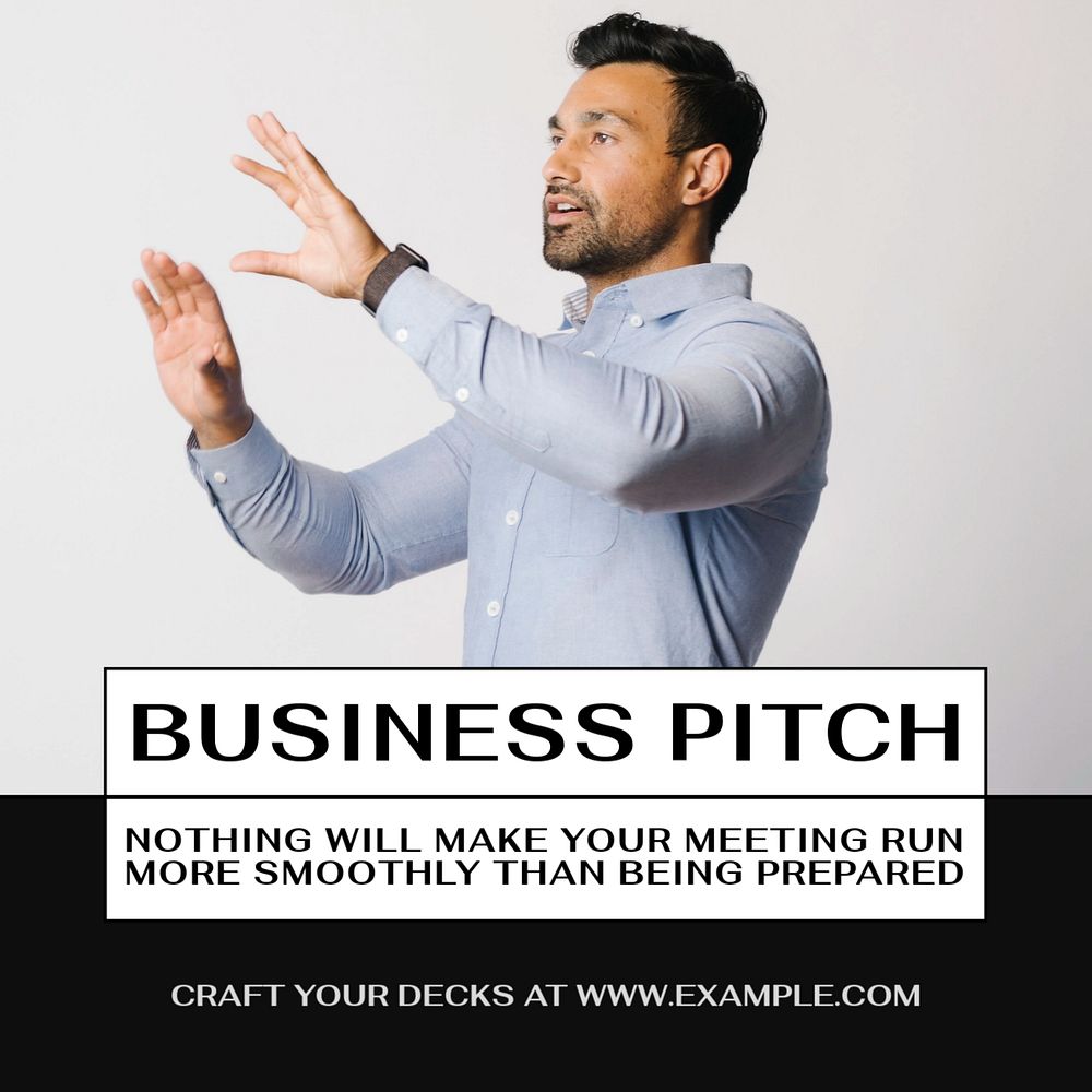 Business pitch Instagram post template, editable design