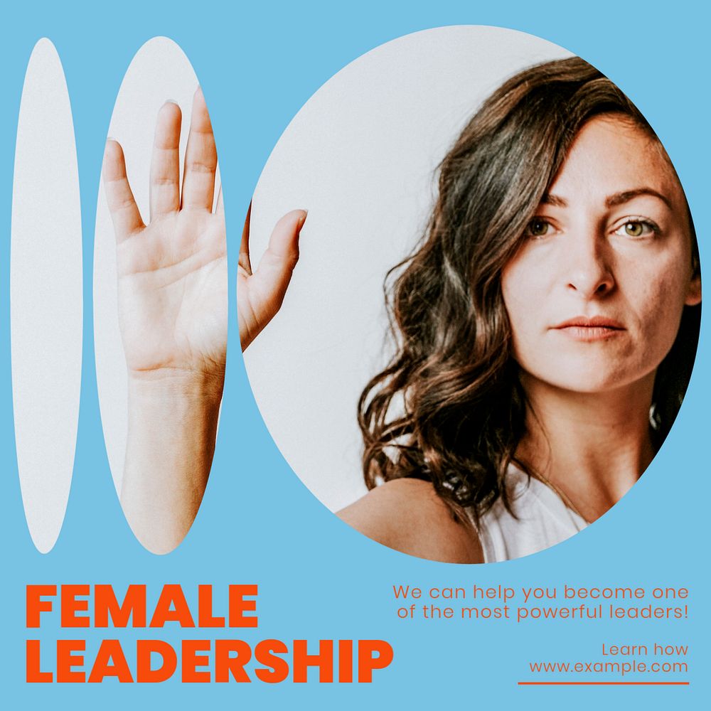 Female leadership Instagram post template, editable design