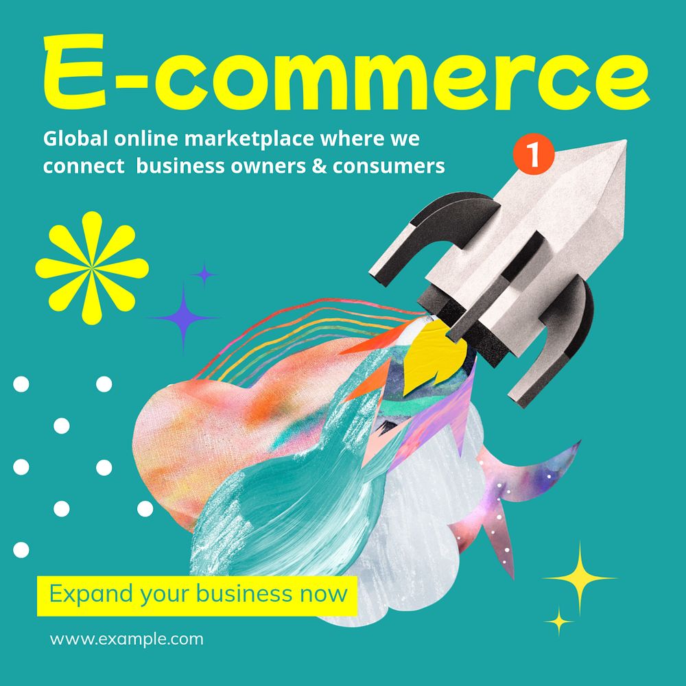 E-commerce Instagram post template, editable text