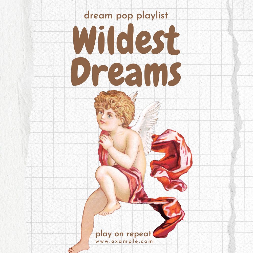 Wild dreams Instagram post template, editable text