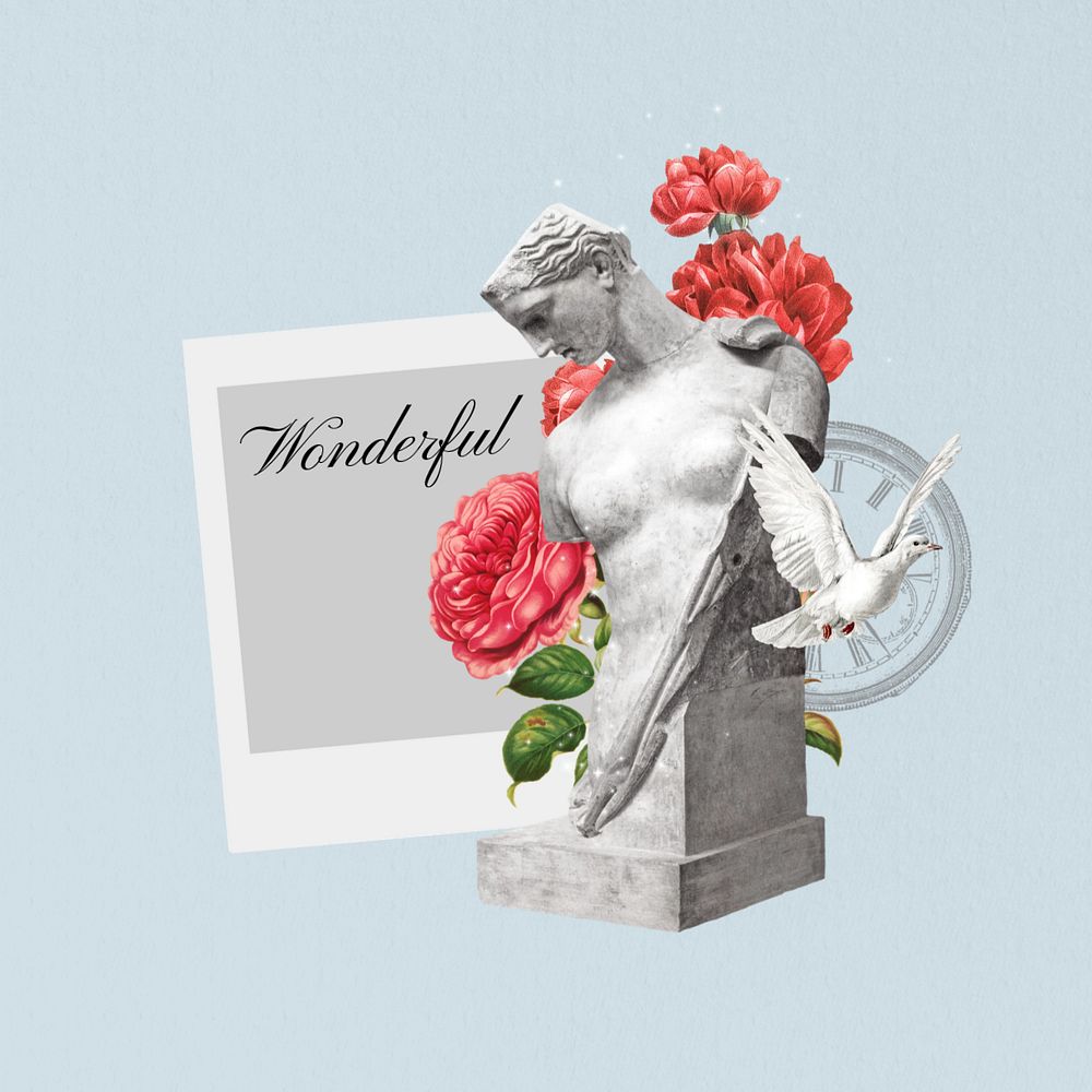 Wonderful word editable collage art. Remixed by rawpixel.