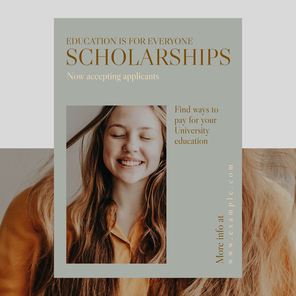 Scholarships Instagram post template, editable text