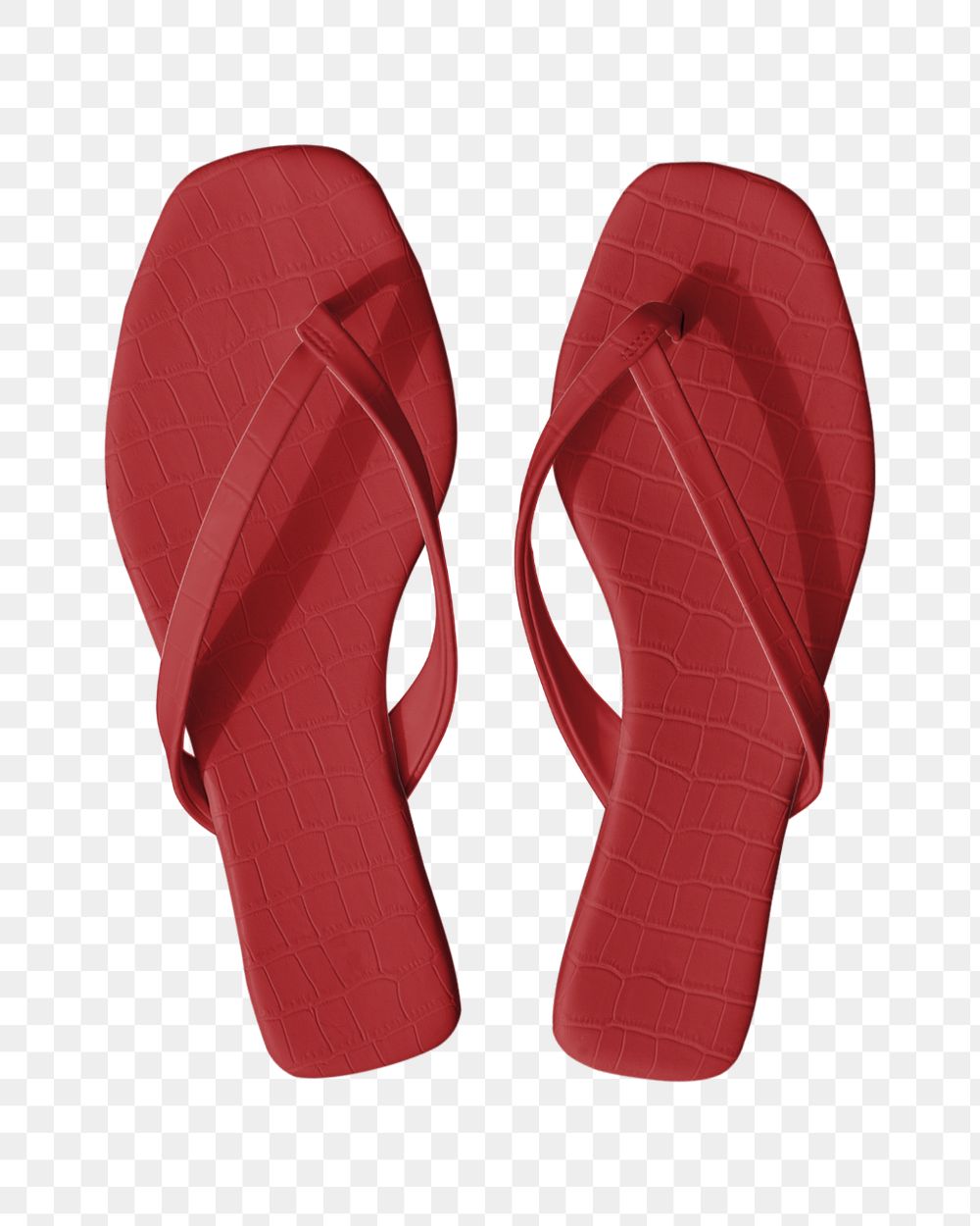 Red sandals png mockup element, editable shoes design