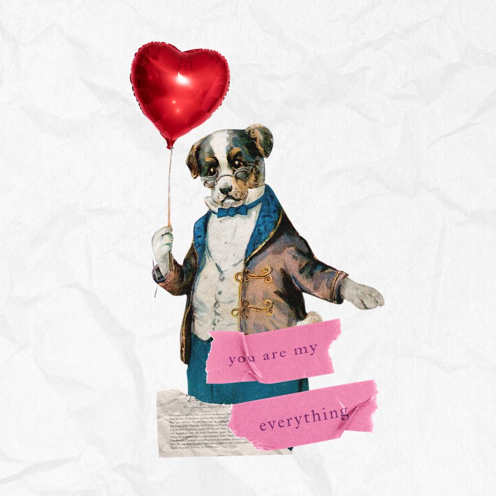 You're my everything word editable collage art. Remixed by rawpixel.