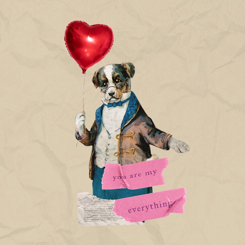 You're my everything word editable collage art. Remixed by rawpixel.