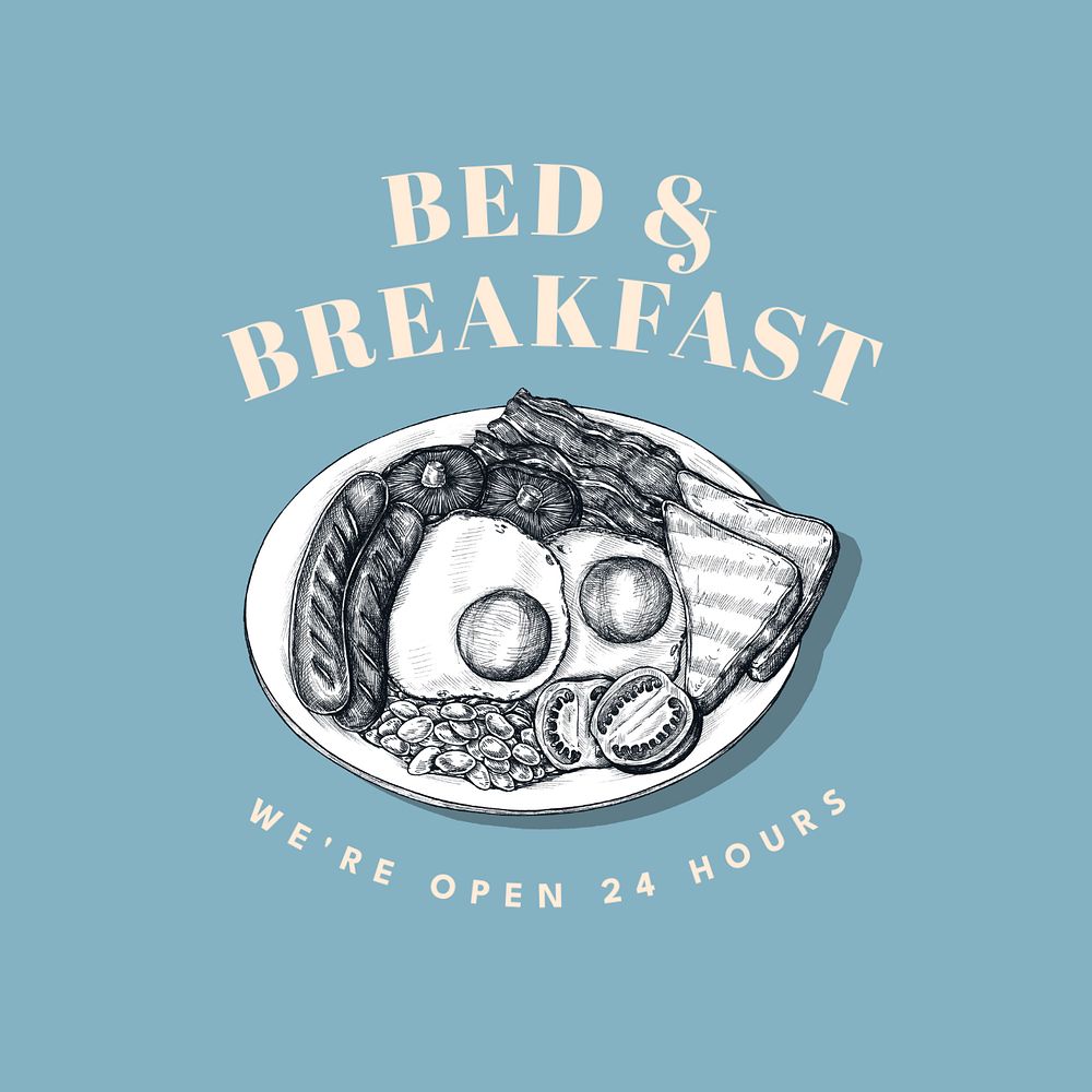 Breakfast shop  logo template, editable design