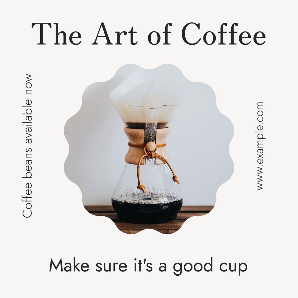 Coffee Facebook post template, editable design