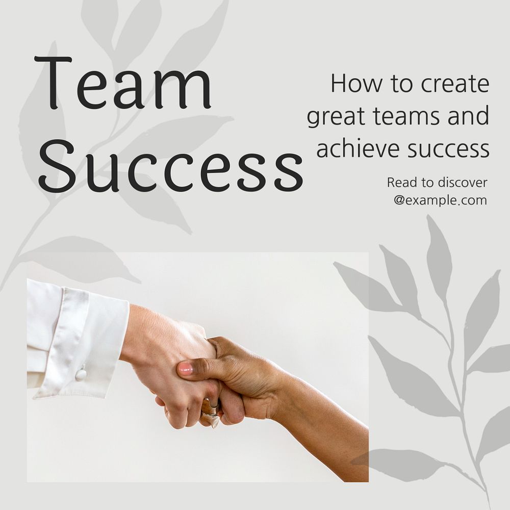 Team success Facebook post template, editable design