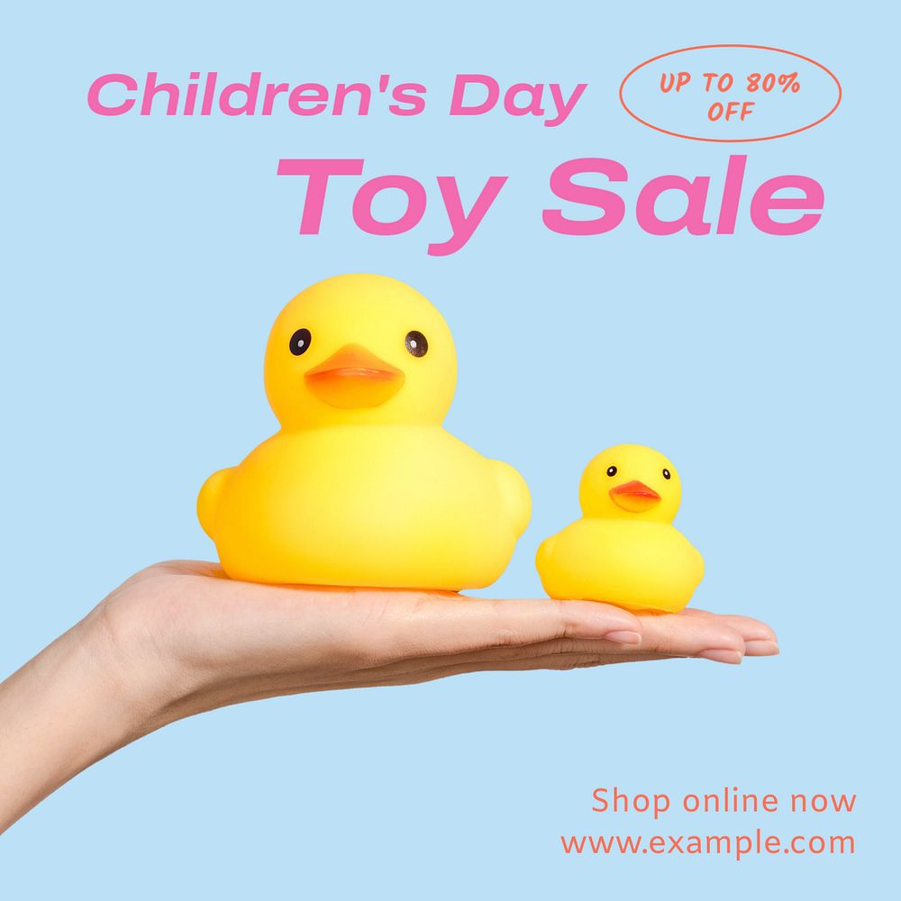 Toy sale   Instagram post template, editable text