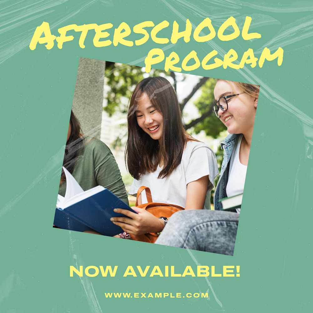 After school program post template, editable social media design