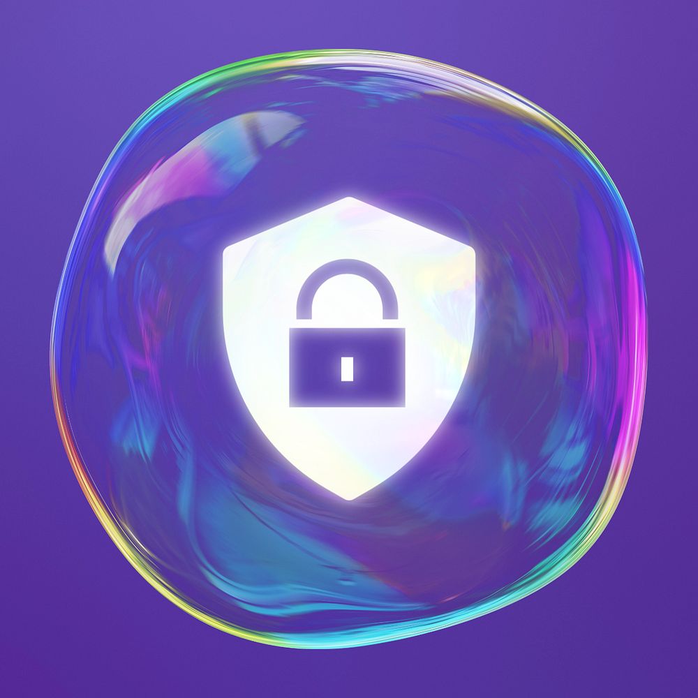 Editable lock pad bubble, cybersecurity technology