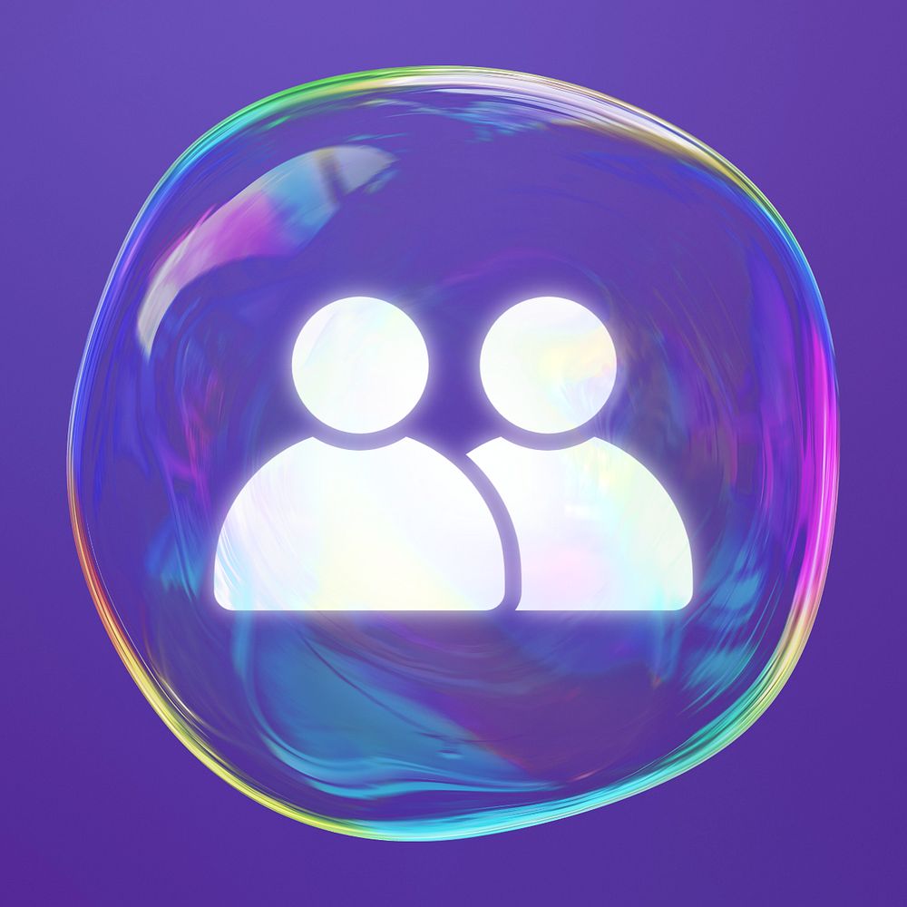 User avatar bubble element, digital remix, editable design