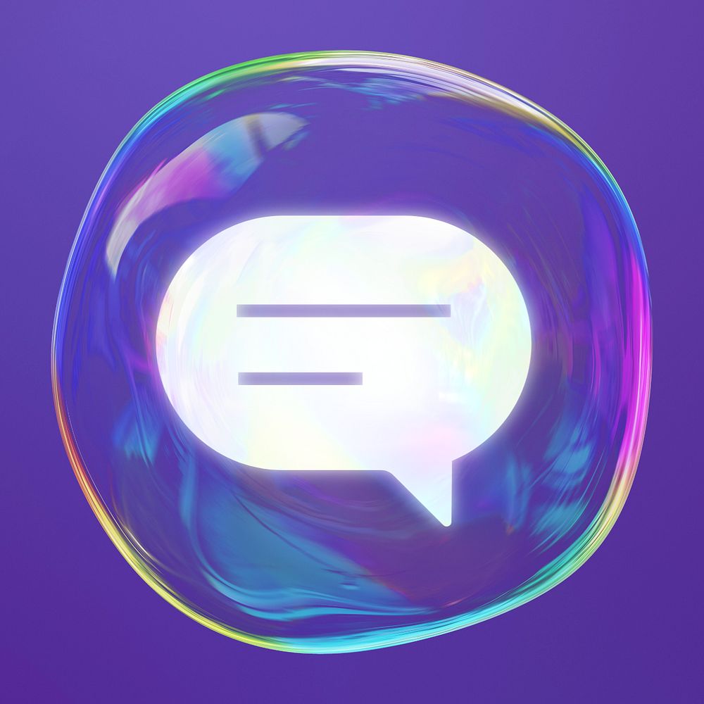 Editable speech bubble, communication technology digital remix