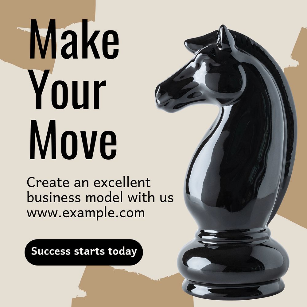 Make your move post template, editable social media design