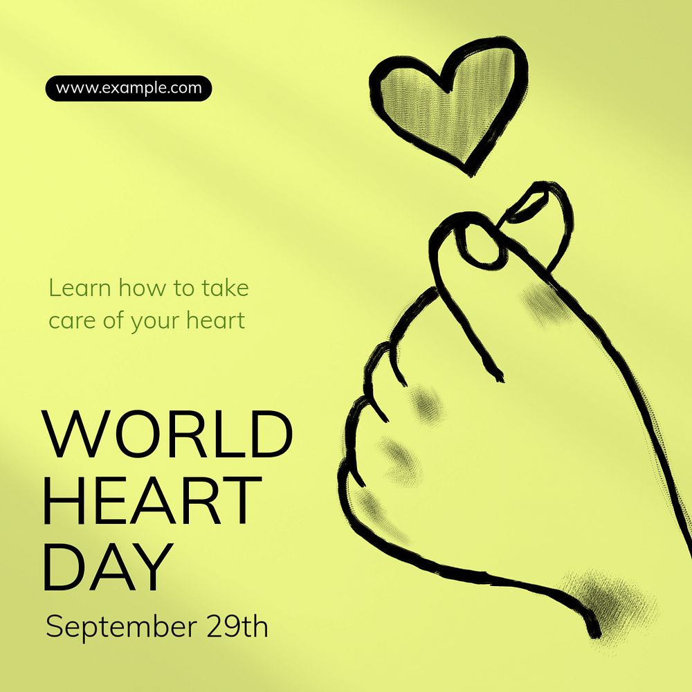 World heart day post template