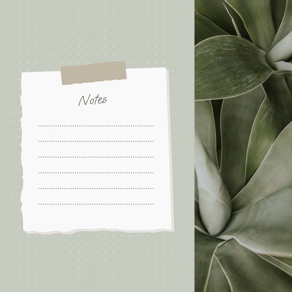 Blank notes Instagram post template, editable design