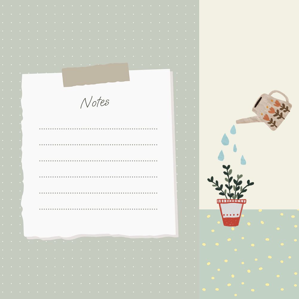 Blank notes Instagram post template, editable design