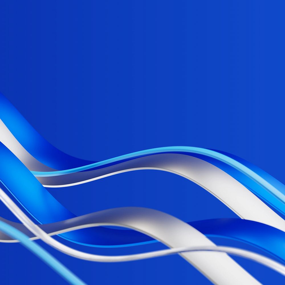 Blue background, editable wavy border