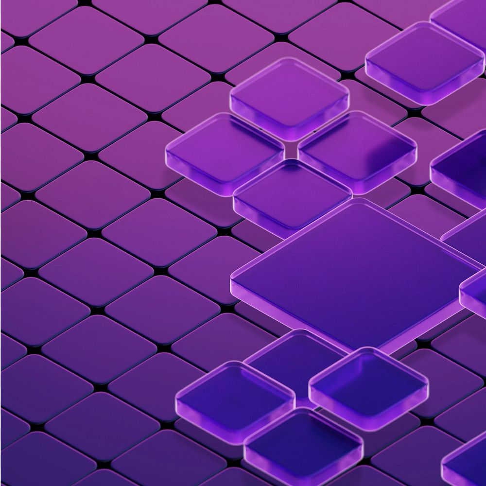 Purple 3D tiles background, editable geometric shape