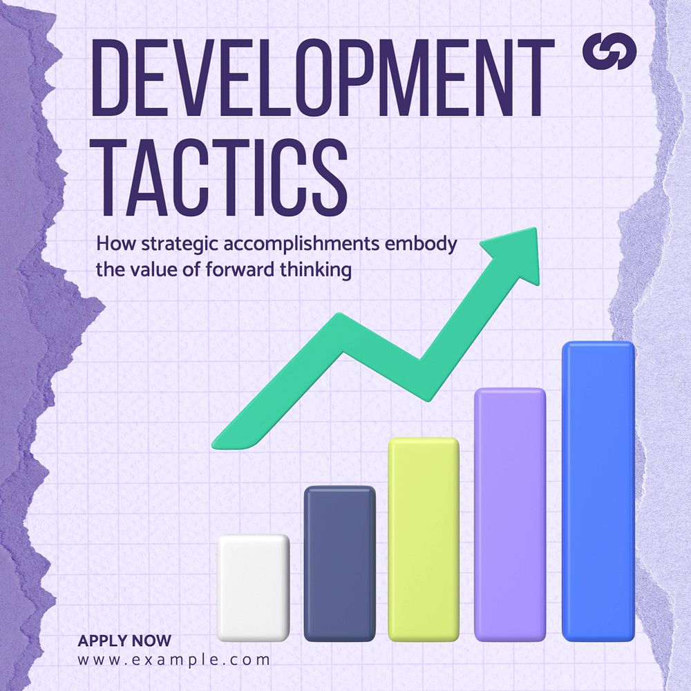 Development tactics Instagram post template, editable text