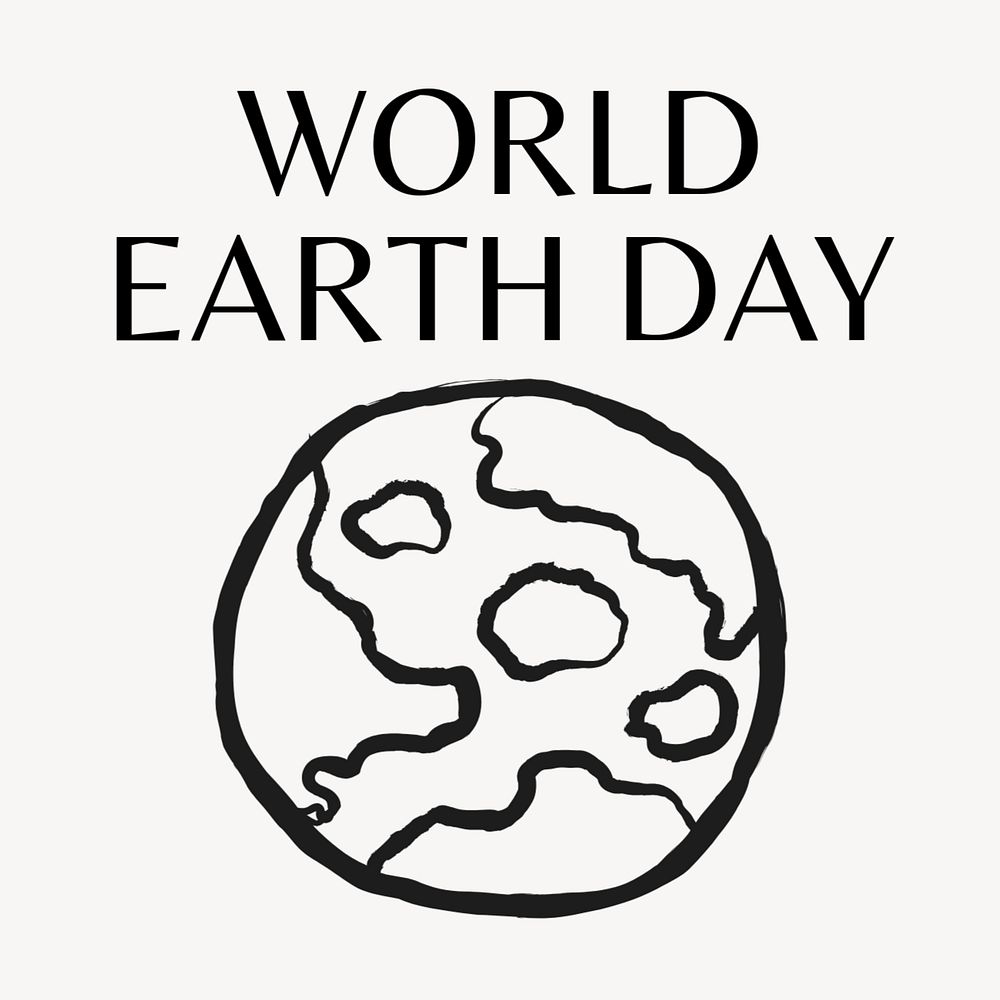 World earth day Instagram post template, editable text