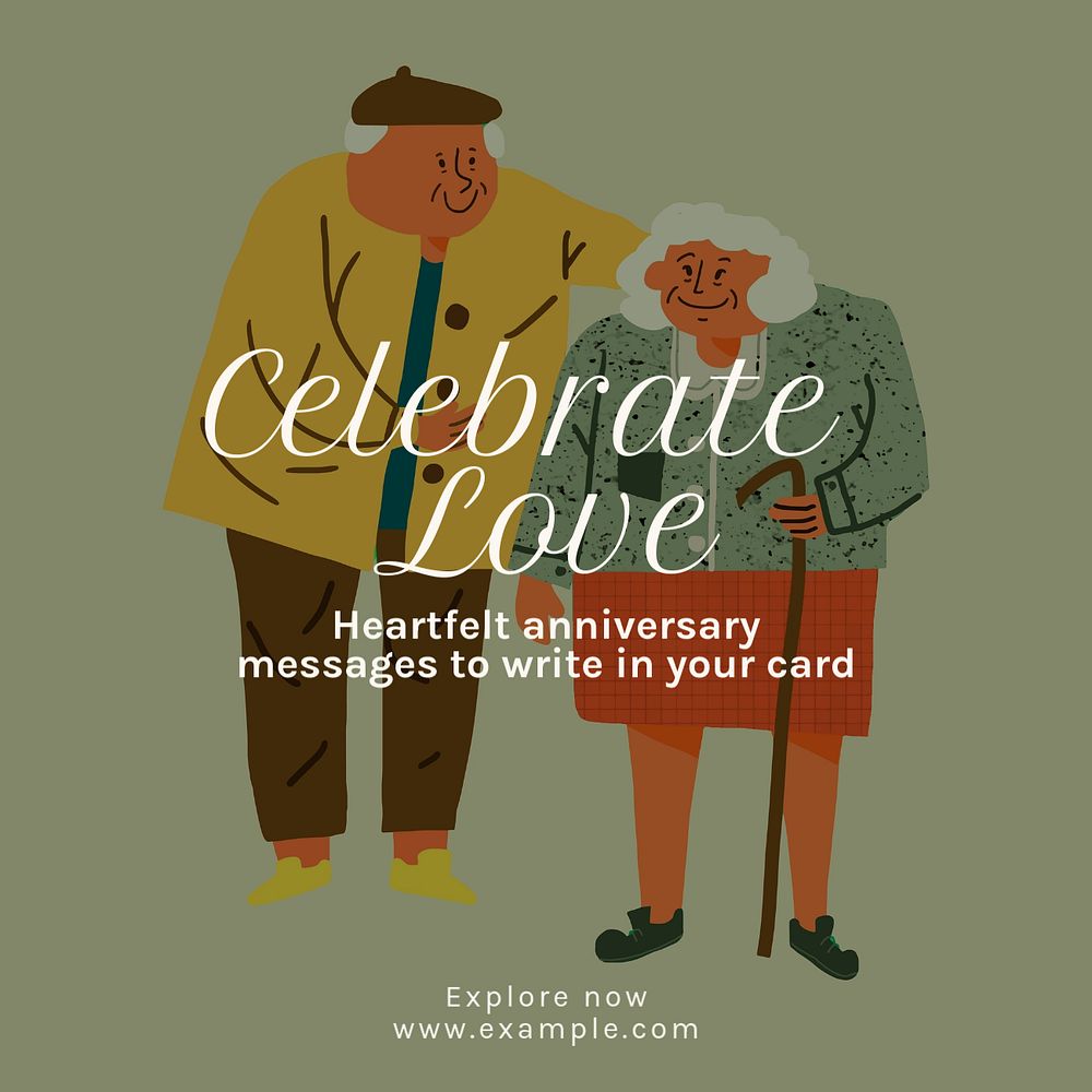 Celebrate love Instagram post template, editable text